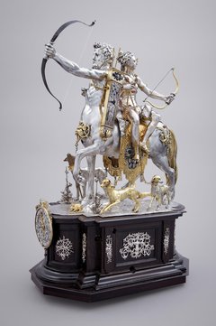 Figur aus Silber und Gold von Kentaur und Diana